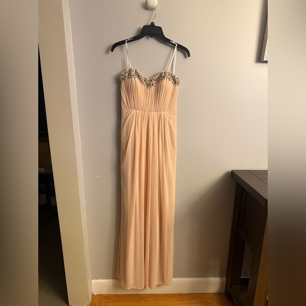 Decode 1.8 Blush Chiffon Beaded Formal Dress Size 4